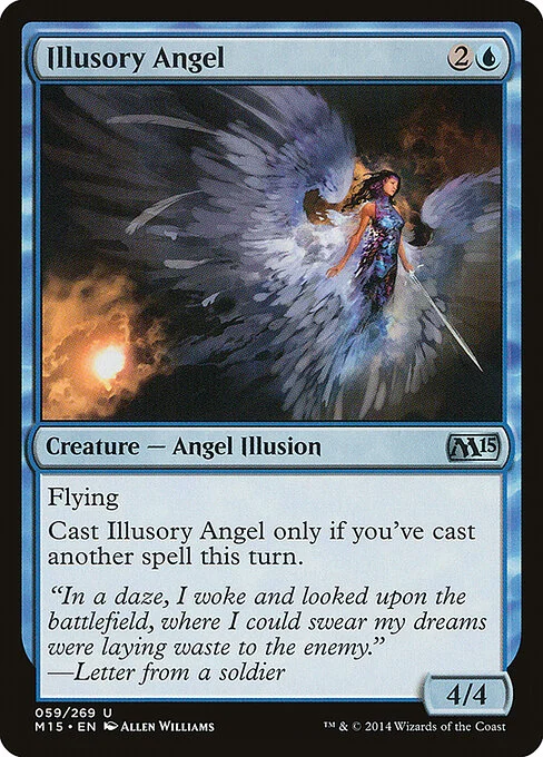 Illusory Angel, carta Magic di tipo Creature — Angel Illusion illustrata da Allen Williams