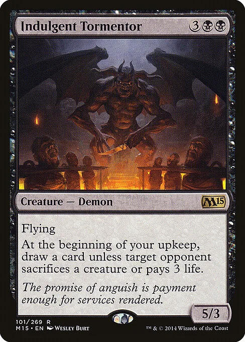 Indulgent Tormentor, carta Magic di tipo Creature — Demon illustrata da Wesley Burt