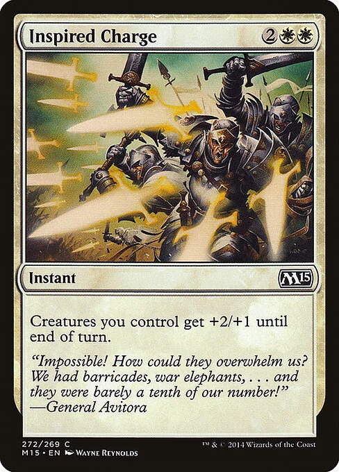 Inspired Charge, carta Magic di tipo Instant illustrata da Wayne Reynolds