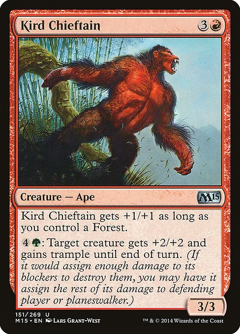 Kird Chieftain, carta Magic di tipo Creature — Ape illustrata da Lars Grant-West
