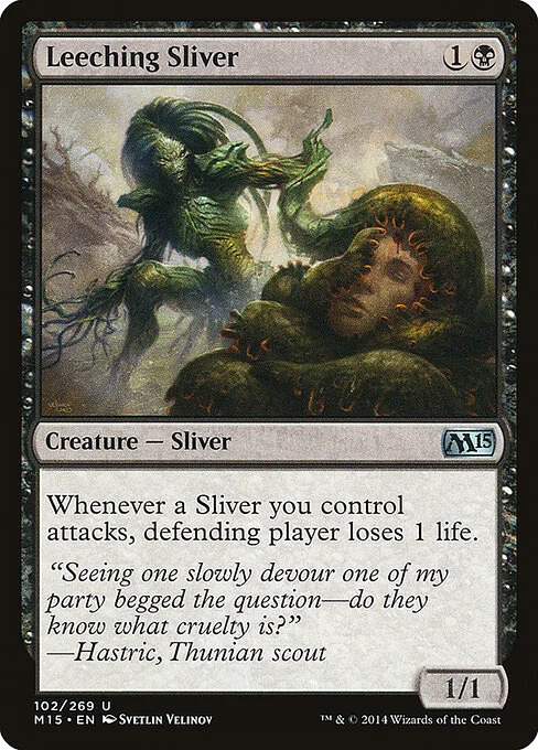 Leeching Sliver, carta Magic di tipo Creature — Sliver illustrata da Svetlin Velinov