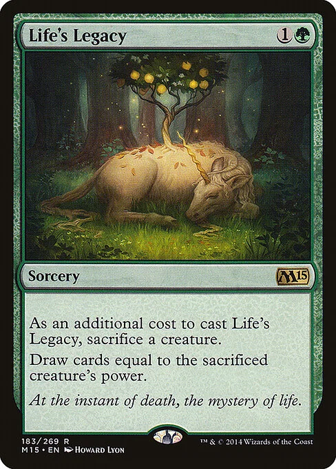 Life's Legacy, carta Magic di tipo Sorcery illustrata da Howard Lyon