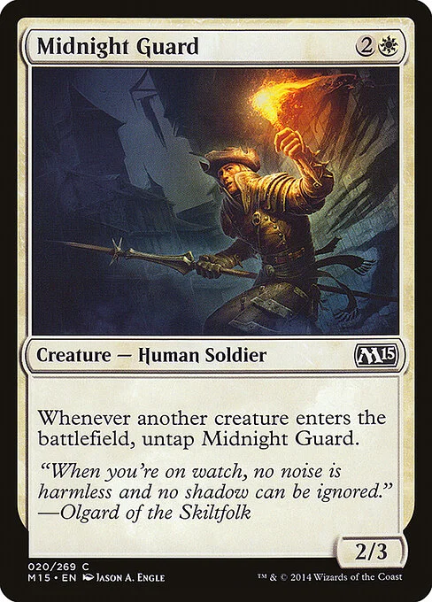 Midnight Guard, carta Magic di tipo Creature — Human Soldier illustrata da Jason A. Engle