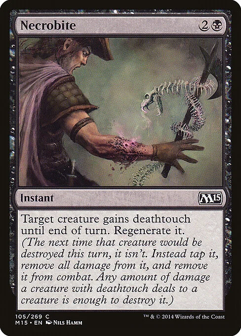 Necrobite, carta Magic di tipo Instant illustrata da Nils Hamm