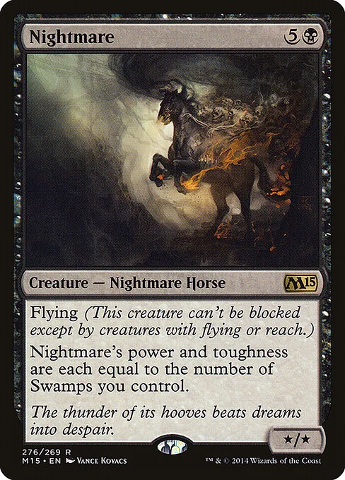 Nightmare, carta Magic di tipo Creature — Nightmare Horse illustrata da Vance Kovacs