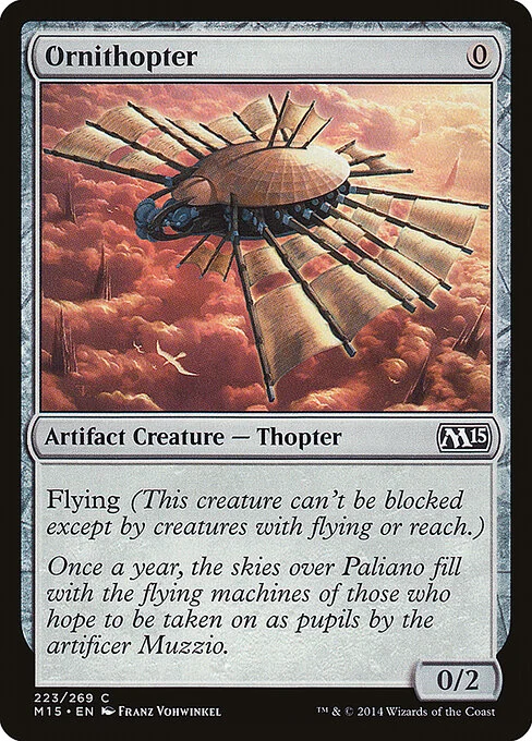 Ornithopter, carta Magic di tipo Artifact Creature — Thopter illustrata da Franz Vohwinkel