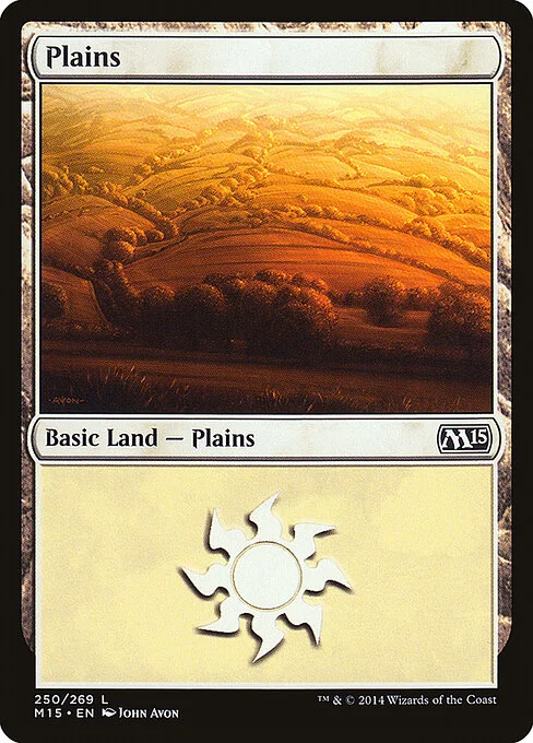 Plains, carta Magic di tipo Basic Land — Plains illustrata da John Avon
