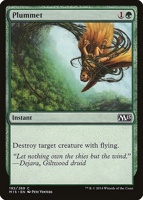 Plummet, carta Magic di tipo Instant illustrata da Pete Venters
