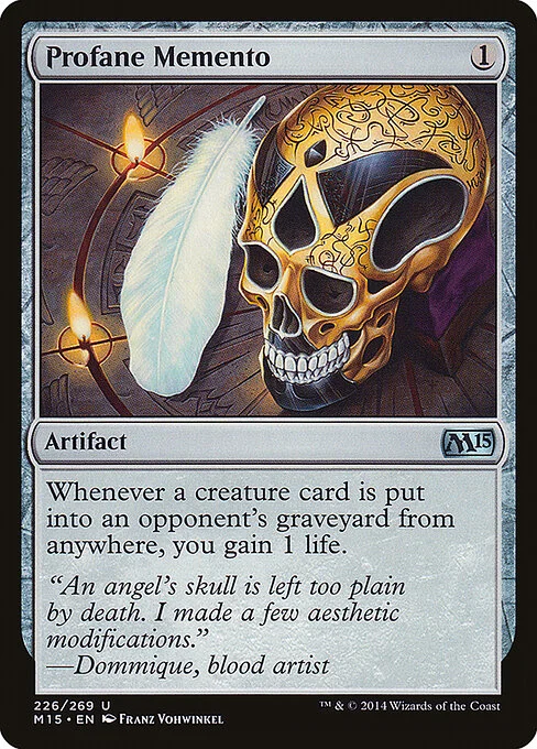 Profane Memento, carta Magic di tipo Artifact illustrata da Franz Vohwinkel