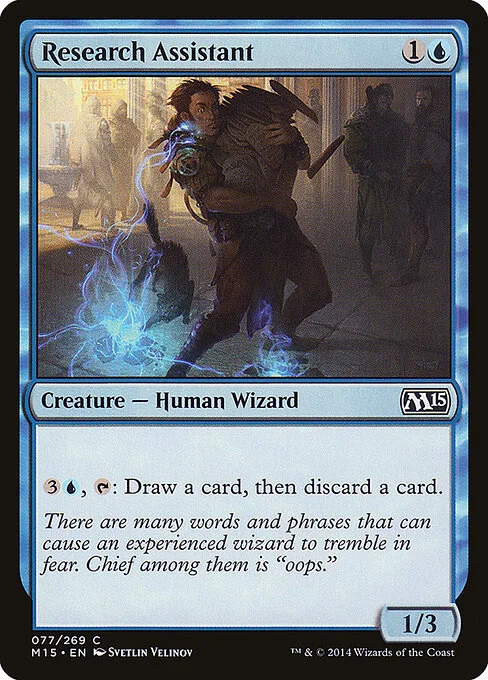Research Assistant, carta Magic di tipo Creature — Human Wizard illustrata da Svetlin Velinov