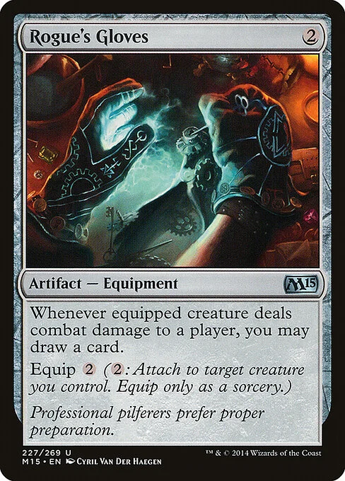 Rogue's Gloves, carta Magic di tipo Artifact — Equipment illustrata da Cyril Van Der Haegen