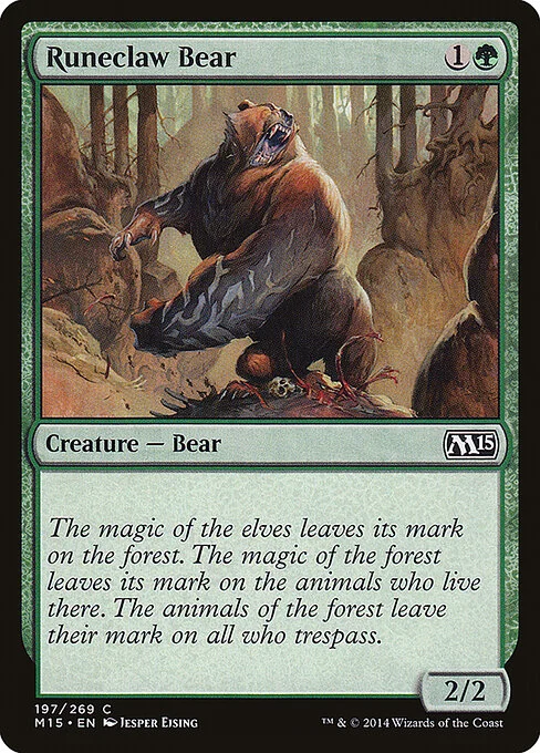 Runeclaw Bear, carta Magic di tipo Creature — Bear illustrata da Jesper Ejsing