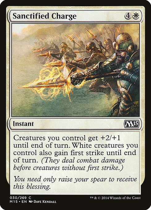 Sanctified Charge, carta Magic di tipo Instant illustrata da Dave Kendall