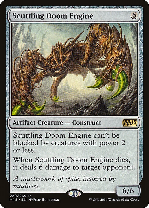 Scuttling Doom Engine, carta Magic di tipo Artifact Creature — Construct illustrata da Filip Burburan