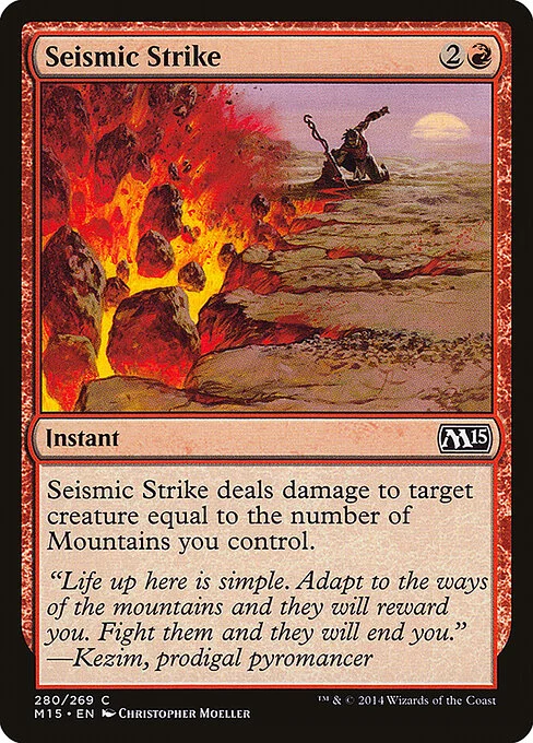 Seismic Strike, carta Magic di tipo Instant illustrata da Christopher Moeller