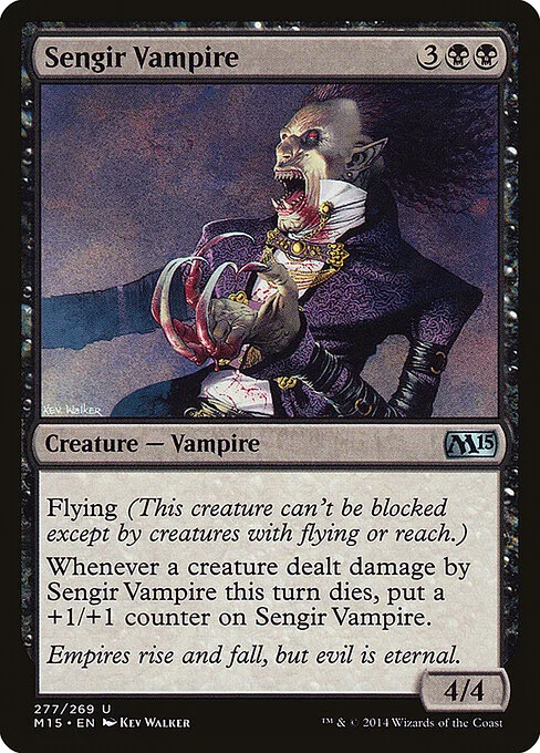 Sengir Vampire, carta Magic di tipo Creature — Vampire illustrata da Kev Walker