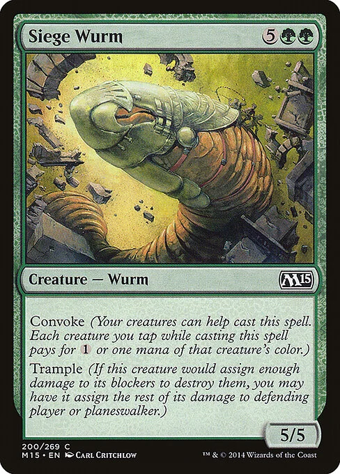 Siege Wurm, carta Magic di tipo Creature — Wurm illustrata da Carl Critchlow