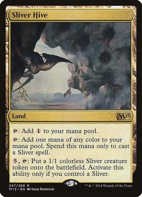 Sliver Hive, carta Magic di tipo Land illustrata da Igor Kieryluk