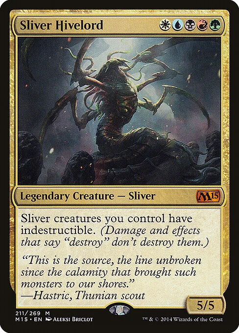 Sliver Hivelord, carta Magic di tipo Legendary Creature — Sliver illustrata da Aleksi Briclot
