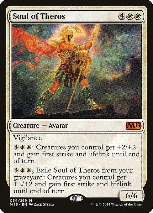 Soul of Theros, carta Magic di tipo Creature — Avatar illustrata da Zack Stella