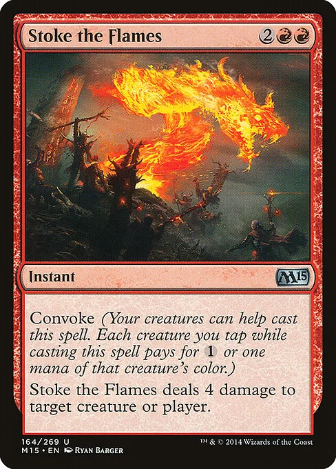 Stoke the Flames, carta Magic di tipo Instant illustrata da Ryan Barger