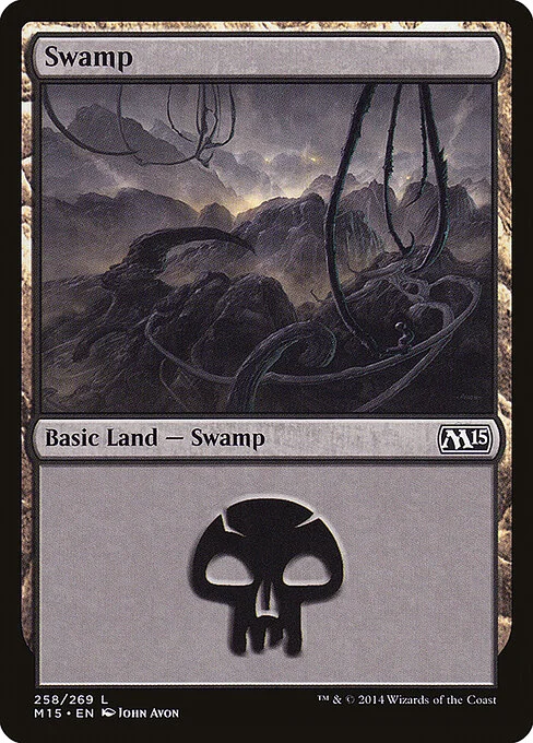 Swamp, carta Magic di tipo Basic Land — Swamp illustrata da John Avon