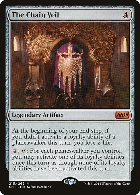 The Chain Veil, carta Magic di tipo Legendary Artifact illustrata da Volkan Baǵa