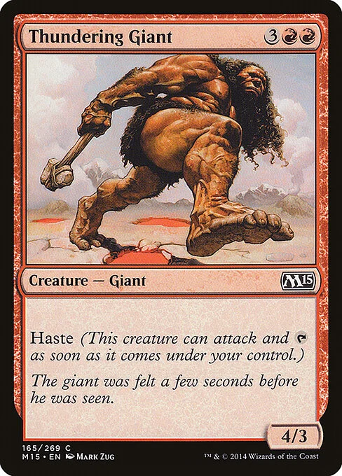 Thundering Giant, carta Magic di tipo Creature — Giant illustrata da Mark Zug