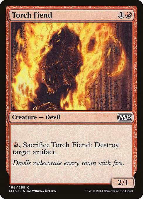 Torch Fiend, carta Magic di tipo Creature — Devil illustrata da Winona Nelson