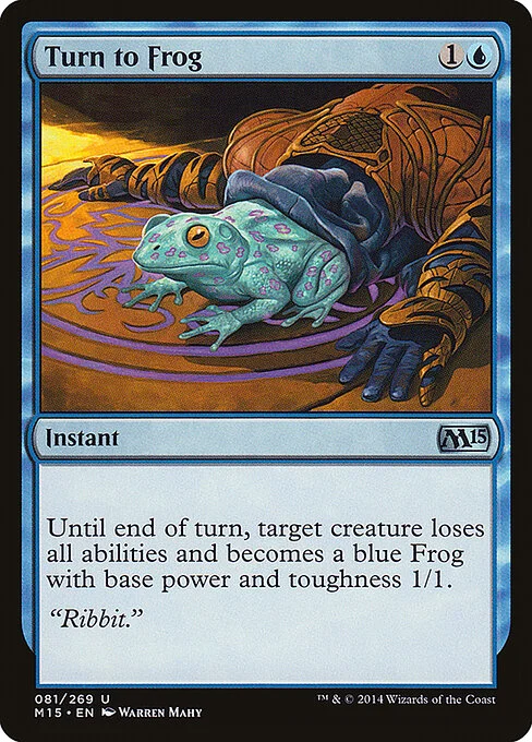 Turn to Frog, carta Magic di tipo Instant illustrata da Warren Mahy
