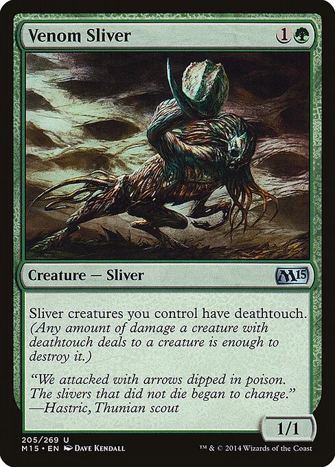 Venom Sliver, carta Magic di tipo Creature — Sliver illustrata da Dave Kendall
