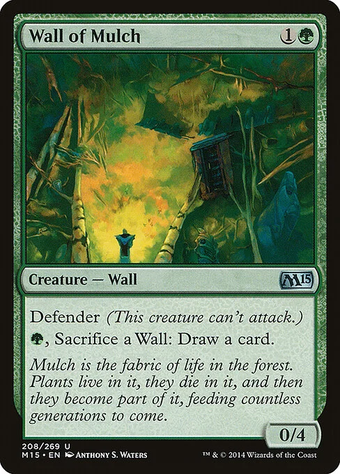 Wall of Mulch, carta Magic di tipo Creature — Wall illustrata da Anthony S. Waters