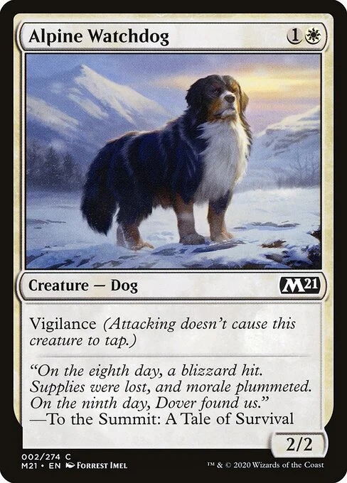 Alpine Watchdog, carta Magic di tipo Creature — Dog illustrata da Forrest Imel