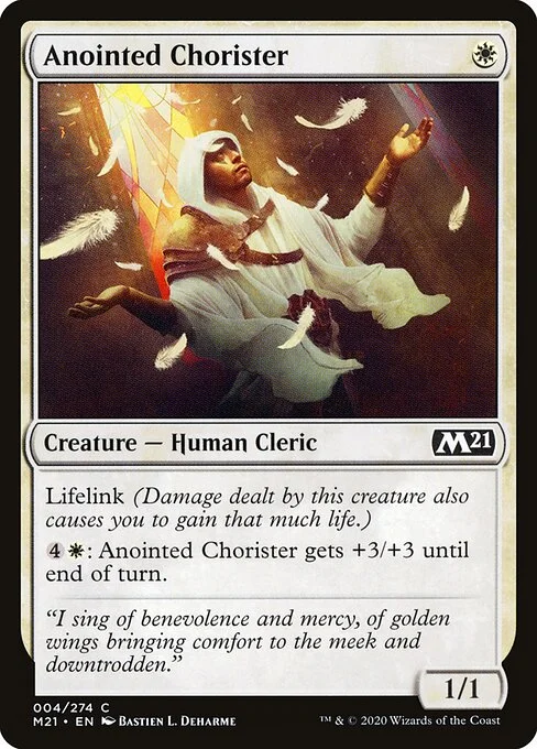 Anointed Chorister, carta Magic di tipo Creature — Human Cleric illustrata da Bastien L. Deharme
