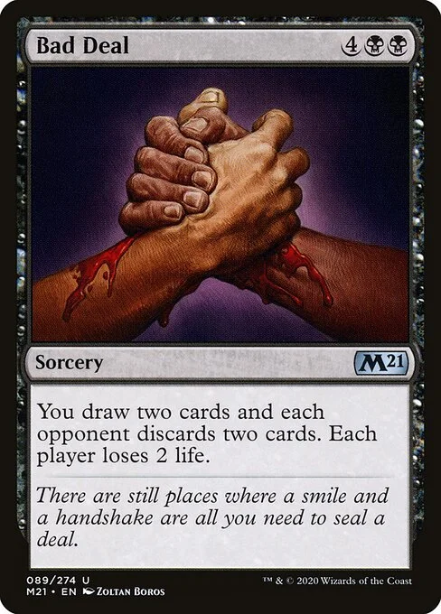 Bad Deal, carta Magic di tipo Sorcery illustrata da Zoltan Boros