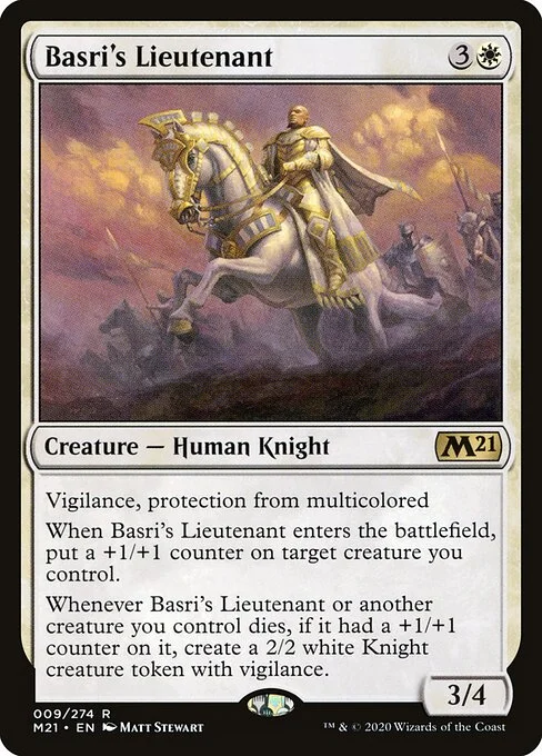 Basri's Lieutenant, carta Magic di tipo Creature — Human Knight illustrata da Matt Stewart