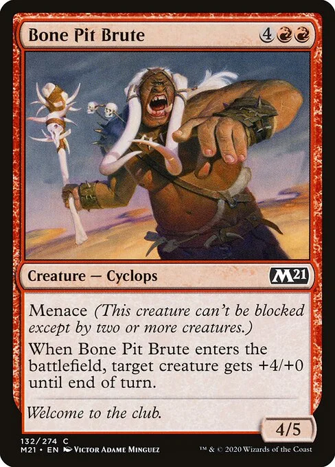 Bone Pit Brute, carta Magic di tipo Creature — Cyclops illustrata da Victor Adame Minguez