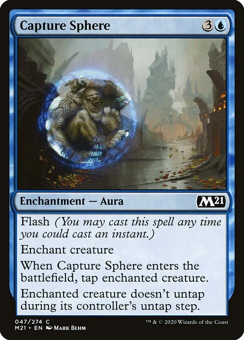 Capture Sphere, carta Magic di tipo Enchantment — Aura illustrata da Mark Behm