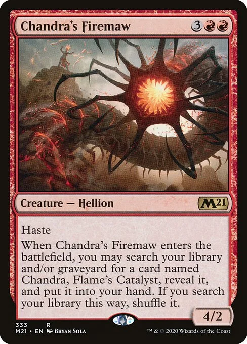 Chandra's Firemaw, carta Magic di tipo Creature — Hellion illustrata da Bryan Sola