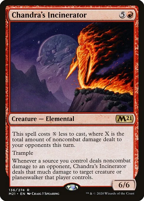 Chandra's Incinerator, carta Magic di tipo Creature — Elemental illustrata da Craig J Spearing
