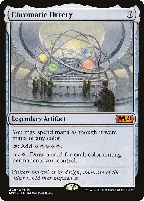 Chromatic Orrery, carta Magic di tipo Legendary Artifact illustrata da Volkan Baǵa