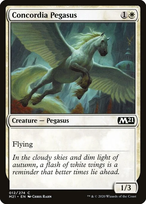 Concordia Pegasus, carta Magic di tipo Creature — Pegasus illustrata da Chris Rahn