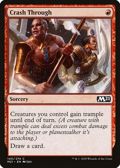Crash Through, carta Magic di tipo Sorcery illustrata da Izzy
