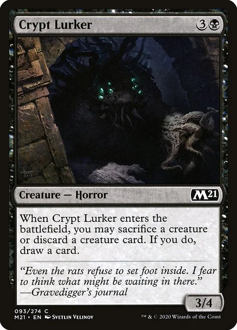 Crypt Lurker, carta Magic di tipo Creature — Horror illustrata da Svetlin Velinov