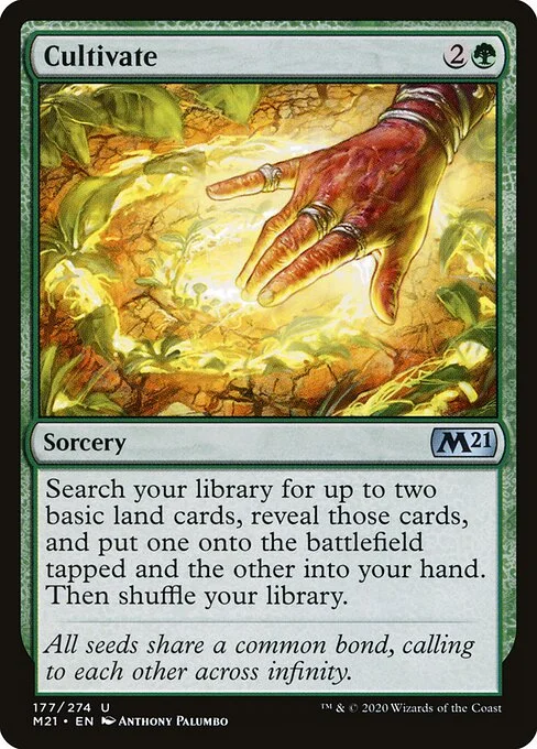 Cultivate, carta Magic di tipo Sorcery illustrata da Anthony Palumbo
