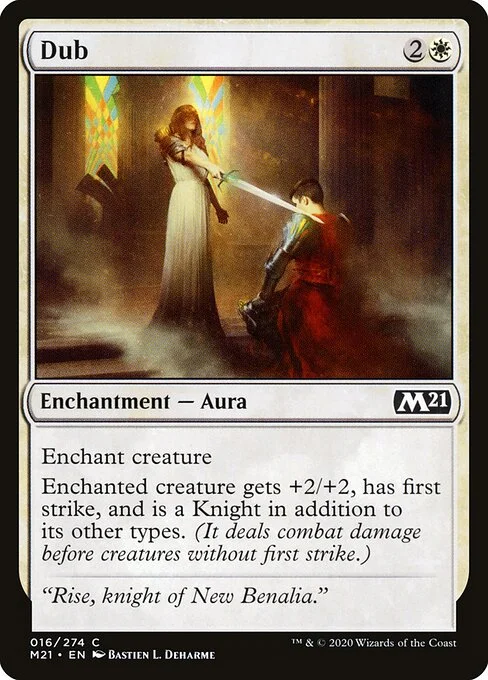 Dub, carta Magic di tipo Enchantment — Aura illustrata da Bastien L. Deharme