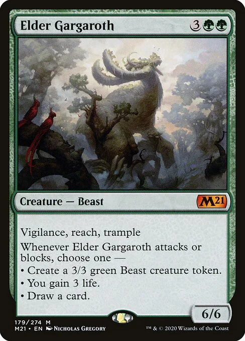 Elder Gargaroth, carta Magic di tipo Creature — Beast illustrata da Nicholas Gregory