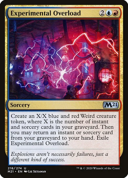 Experimental Overload, carta Magic di tipo Sorcery illustrata da Lie Setiawan