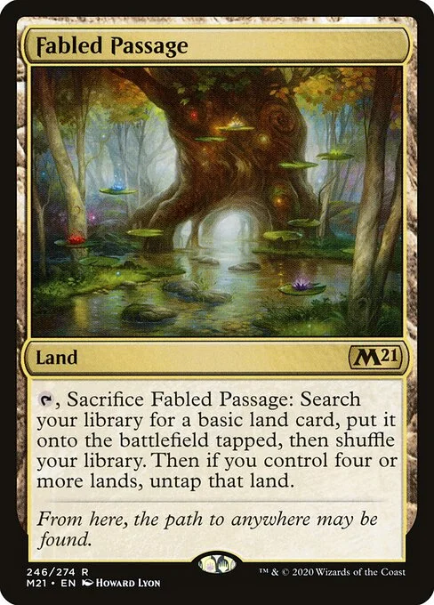 Fabled Passage, carta Magic di tipo Land illustrata da Howard Lyon