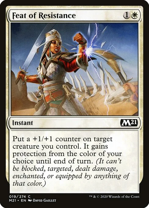 Feat of Resistance, carta Magic di tipo Instant illustrata da David Gaillet